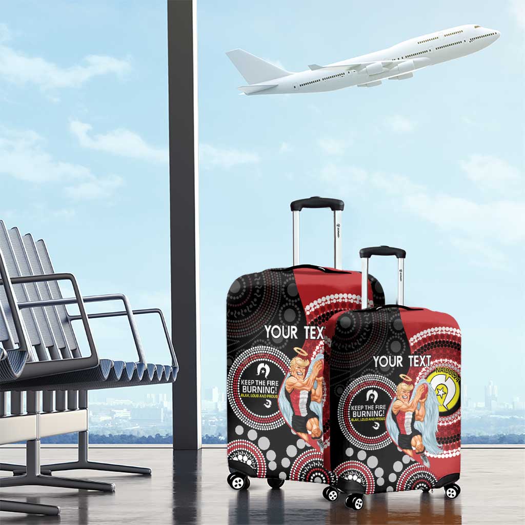 Custom AFL St Kilda NAIDOC Week Luggage Cover Keep The Fire Burning Indigenous Art