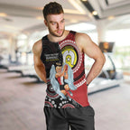 Custom AFL St Kilda NAIDOC Week Men Tank Top Keep The Fire Burning Indigenous Art