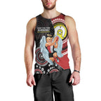 Custom AFL St Kilda NAIDOC Week Men Tank Top Keep The Fire Burning Indigenous Art