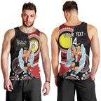 Custom AFL St Kilda NAIDOC Week Men Tank Top Keep The Fire Burning Indigenous Art