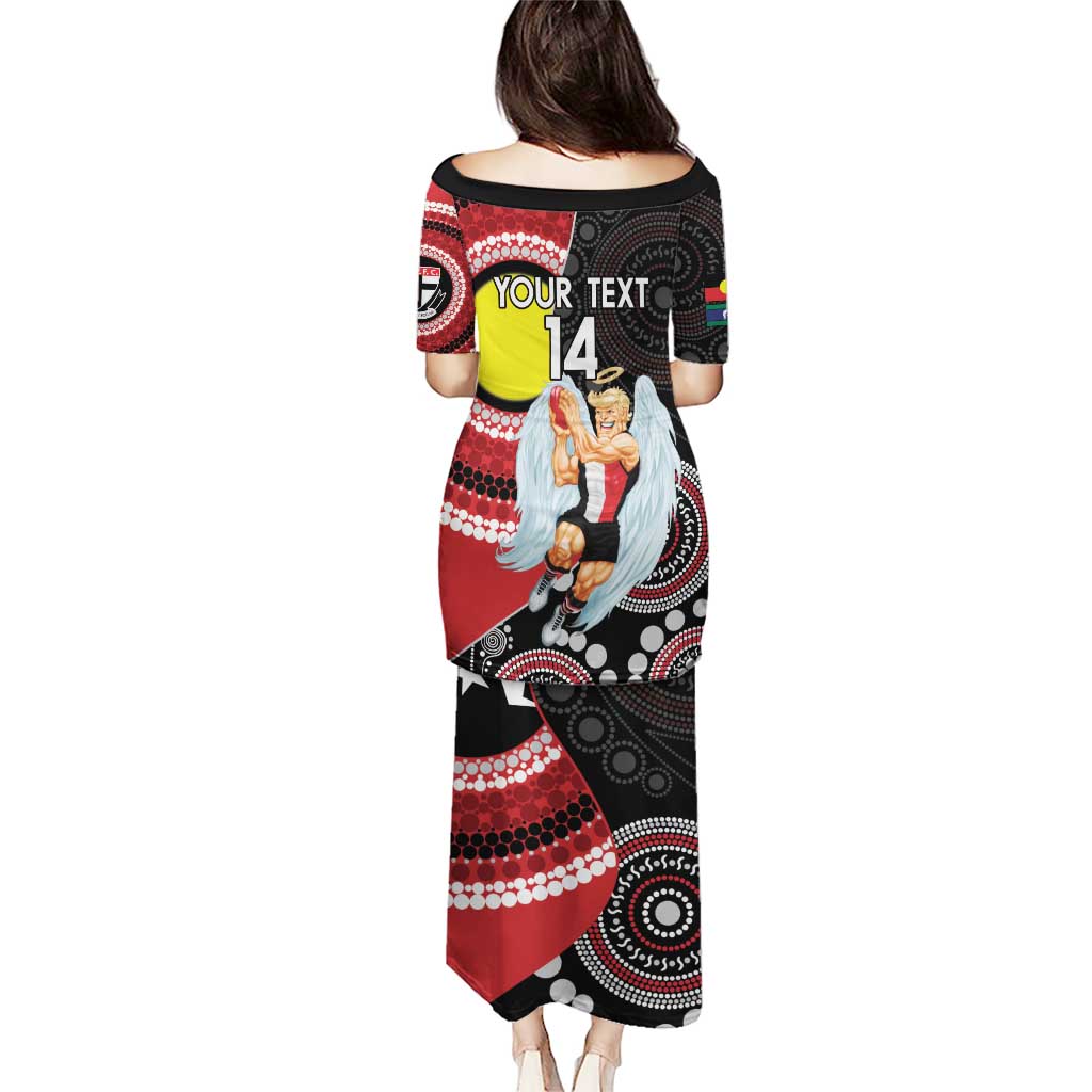 Custom AFL St Kilda NAIDOC Week Puletasi Keep The Fire Burning Indigenous Art