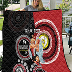 Custom AFL St Kilda NAIDOC Week Quilt Keep The Fire Burning Indigenous Art