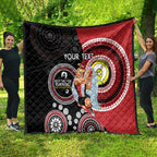Custom AFL St Kilda NAIDOC Week Quilt Keep The Fire Burning Indigenous Art