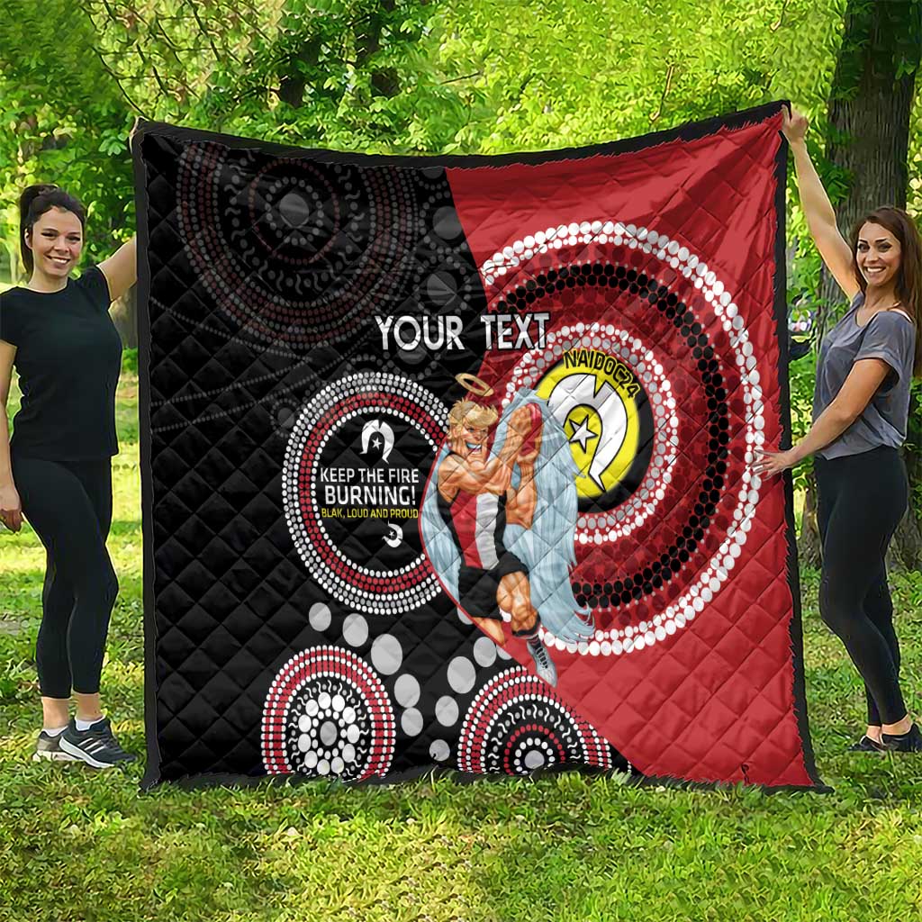 Custom AFL St Kilda NAIDOC Week Quilt Keep The Fire Burning Indigenous Art