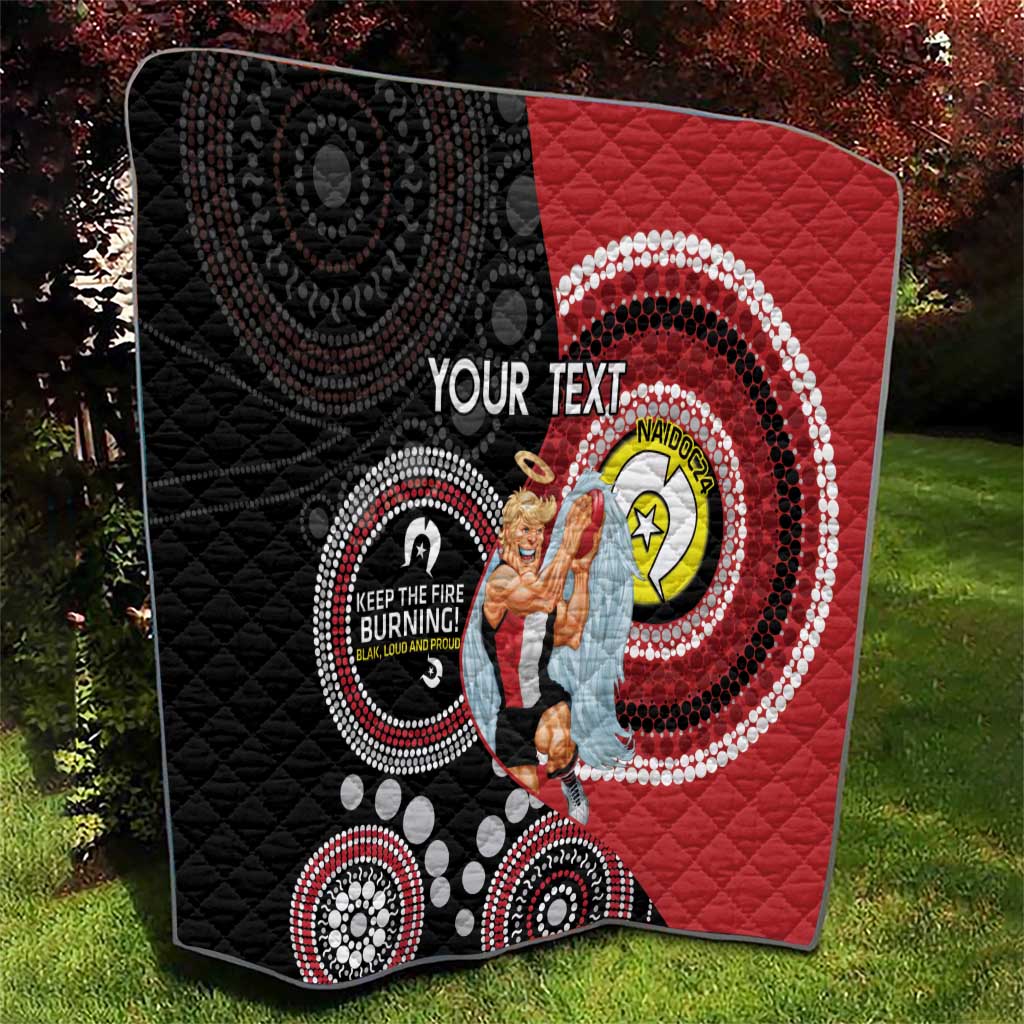 Custom AFL St Kilda NAIDOC Week Quilt Keep The Fire Burning Indigenous Art