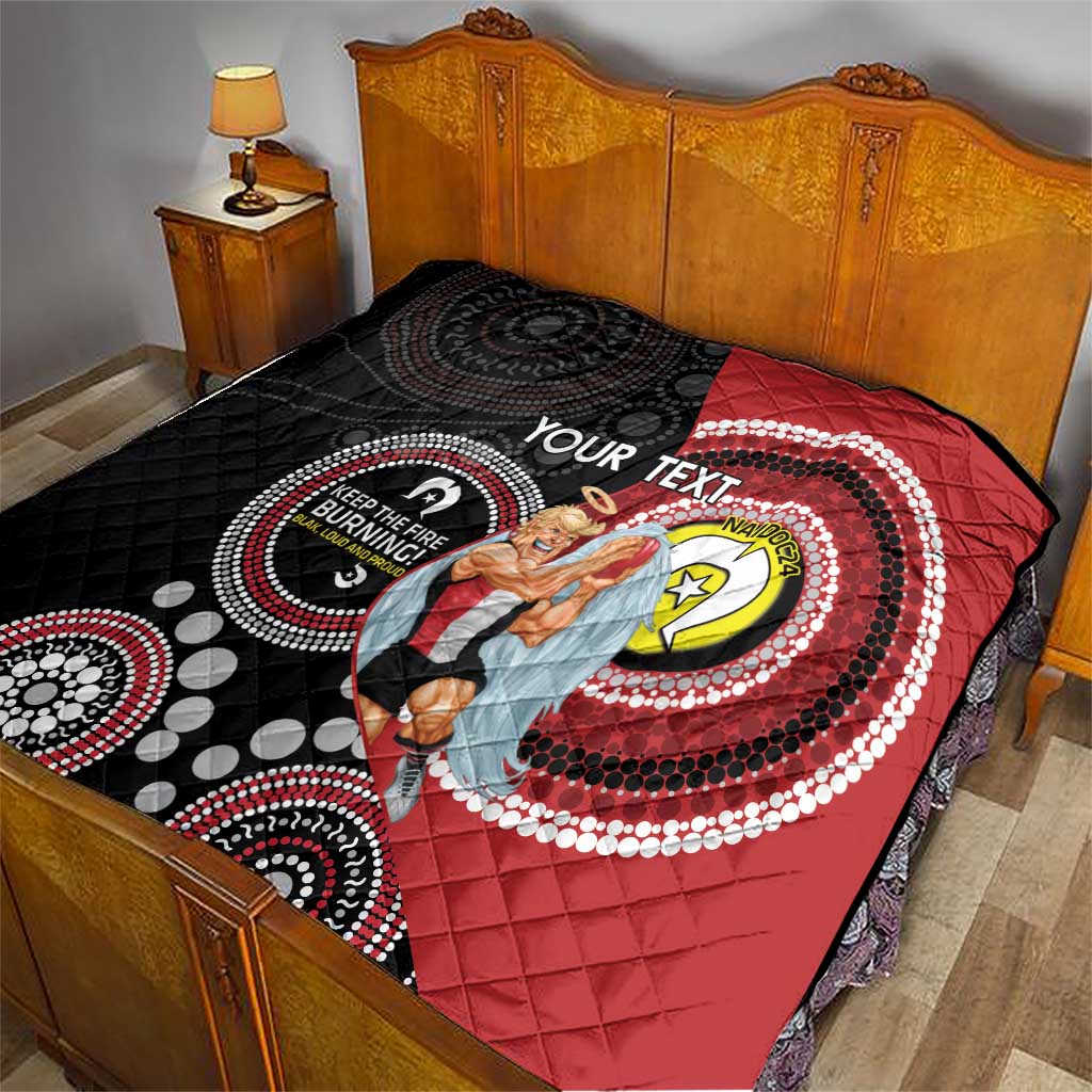 Custom AFL St Kilda NAIDOC Week Quilt Keep The Fire Burning Indigenous Art