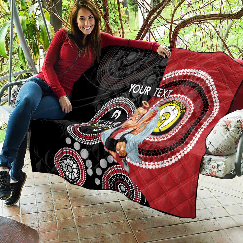 Custom AFL St Kilda NAIDOC Week Quilt Keep The Fire Burning Indigenous Art