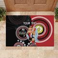 Custom AFL St Kilda NAIDOC Week Rubber Doormat Keep The Fire Burning Indigenous Art