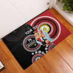 Custom AFL St Kilda NAIDOC Week Rubber Doormat Keep The Fire Burning Indigenous Art