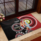 Custom AFL St Kilda NAIDOC Week Rubber Doormat Keep The Fire Burning Indigenous Art