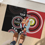 Custom AFL St Kilda NAIDOC Week Rubber Doormat Keep The Fire Burning Indigenous Art