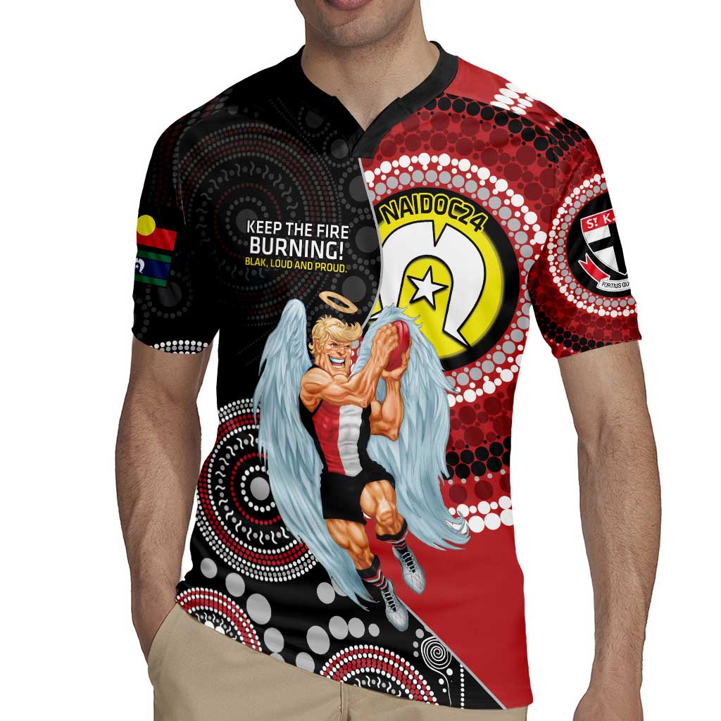 Custom AFL St Kilda NAIDOC Week Rugby Jersey Keep The Fire Burning Indigenous Art