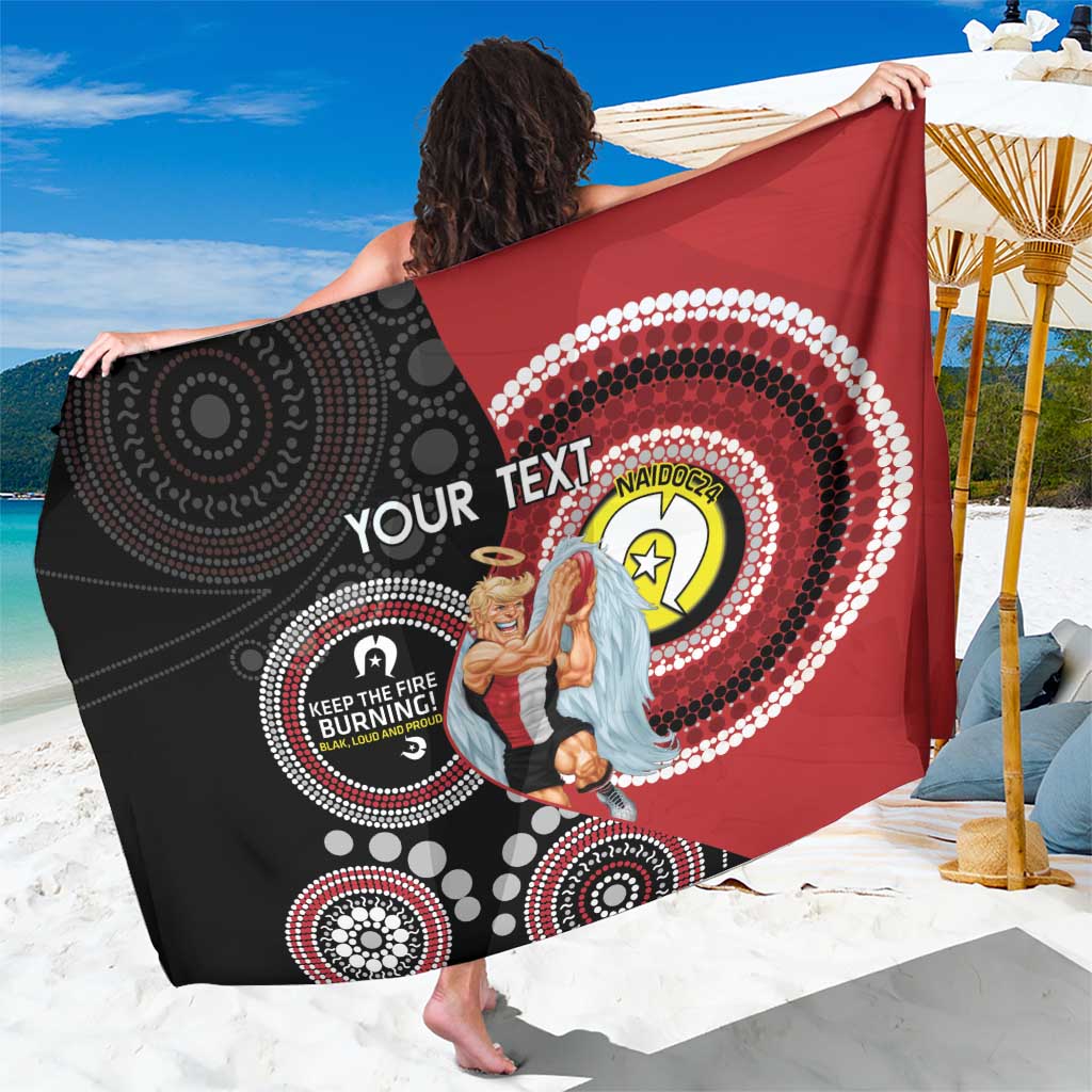 Custom AFL St Kilda NAIDOC Week Sarong Keep The Fire Burning Indigenous Art