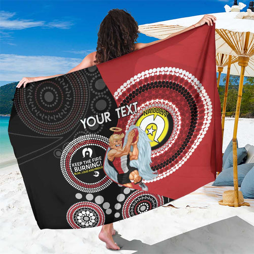 Custom AFL St Kilda NAIDOC Week Sarong Keep The Fire Burning Indigenous Art