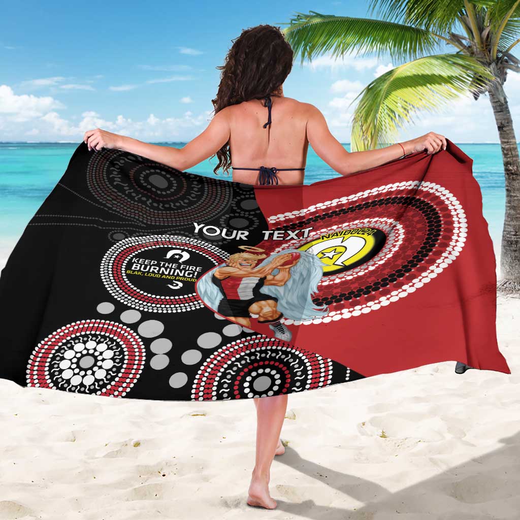 Custom AFL St Kilda NAIDOC Week Sarong Keep The Fire Burning Indigenous Art