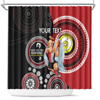 Custom AFL St Kilda NAIDOC Week Shower Curtain Keep The Fire Burning Indigenous Art