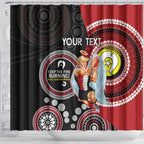Custom AFL St Kilda NAIDOC Week Shower Curtain Keep The Fire Burning Indigenous Art