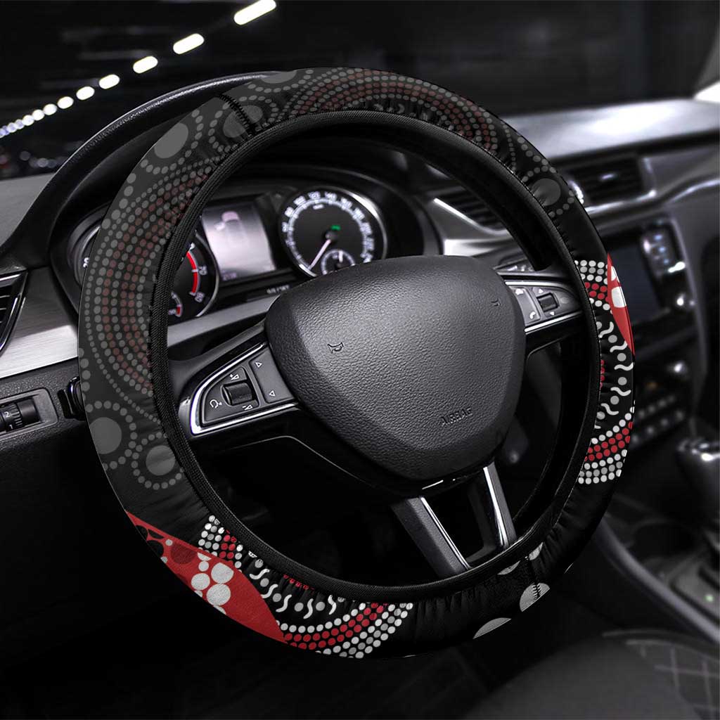 AFL St Kilda NAIDOC Week Steering Wheel Cover Keep The Fire Burning Indigenous Art