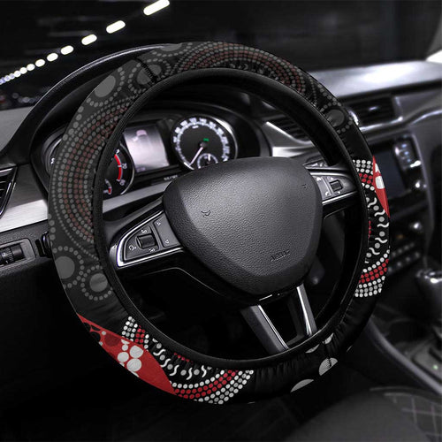 AFL St Kilda NAIDOC Week Steering Wheel Cover Keep The Fire Burning Indigenous Art
