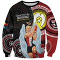 Custom AFL St Kilda NAIDOC Week Sweatshirt Keep The Fire Burning Indigenous Art