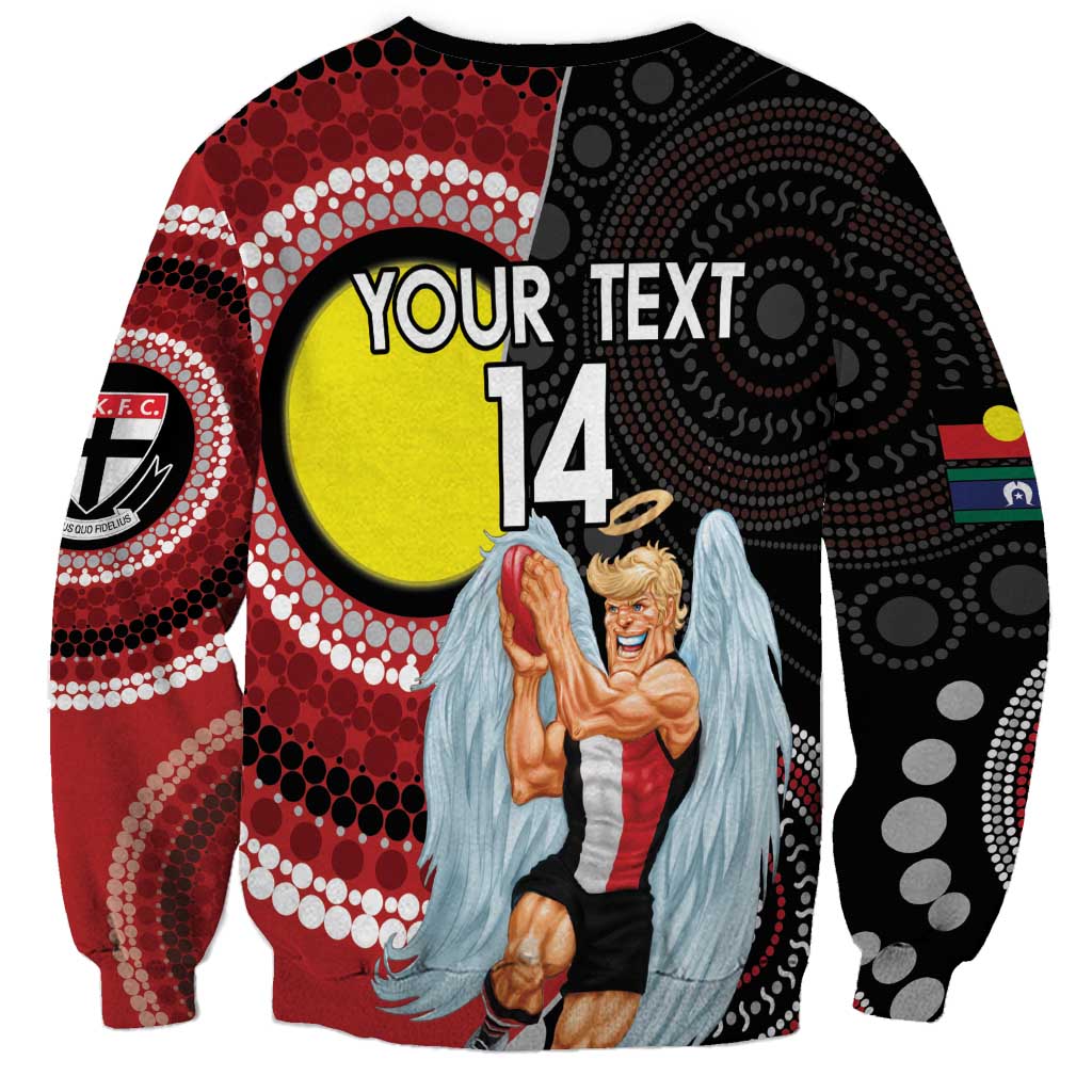 Custom AFL St Kilda NAIDOC Week Sweatshirt Keep The Fire Burning Indigenous Art