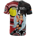 Custom AFL St Kilda NAIDOC Week T Shirt Keep The Fire Burning Indigenous Art