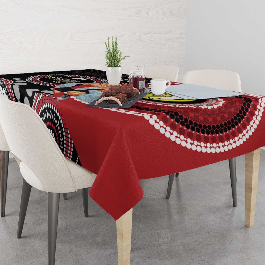 Custom AFL St Kilda NAIDOC Week Tablecloth Keep The Fire Burning Indigenous Art