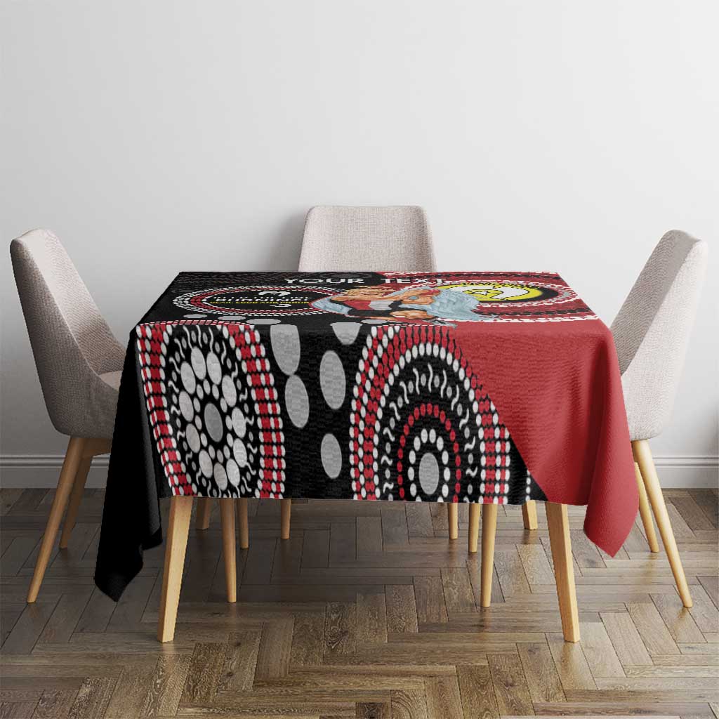 Custom AFL St Kilda NAIDOC Week Tablecloth Keep The Fire Burning Indigenous Art