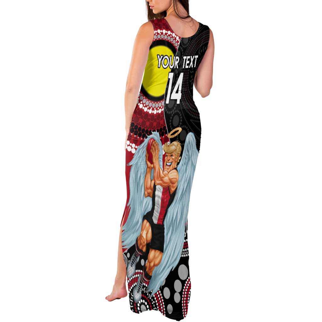 Custom AFL St Kilda NAIDOC Week Tank Maxi Dress Keep The Fire Burning Indigenous Art