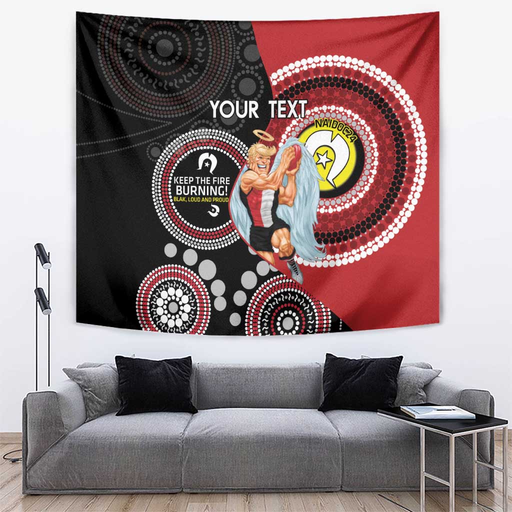 Custom AFL St Kilda NAIDOC Week Tapestry Keep The Fire Burning Indigenous Art