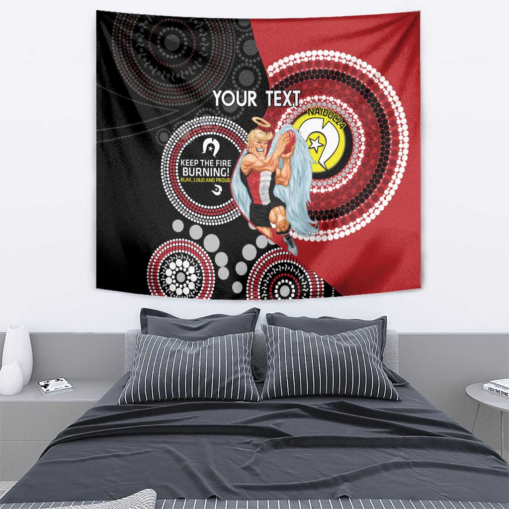 Custom AFL St Kilda NAIDOC Week Tapestry Keep The Fire Burning Indigenous Art
