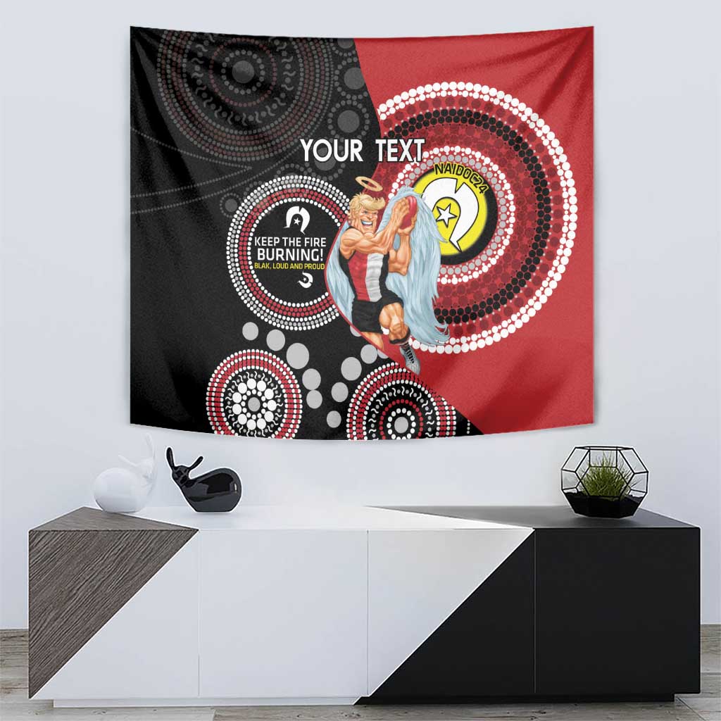Custom AFL St Kilda NAIDOC Week Tapestry Keep The Fire Burning Indigenous Art