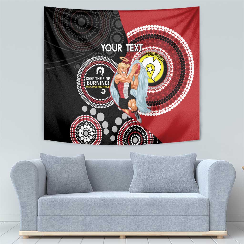 Custom AFL St Kilda NAIDOC Week Tapestry Keep The Fire Burning Indigenous Art