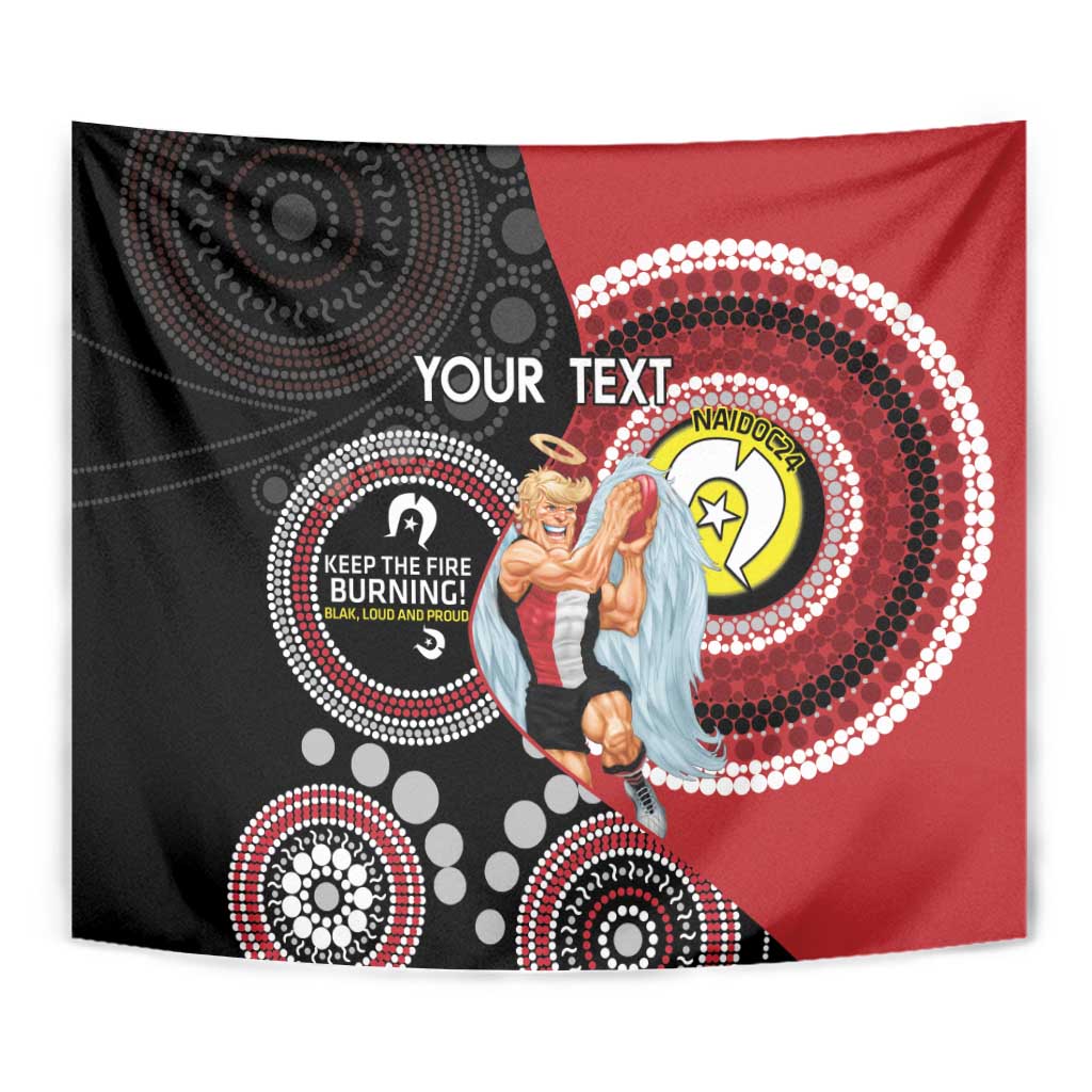 Custom AFL St Kilda NAIDOC Week Tapestry Keep The Fire Burning Indigenous Art