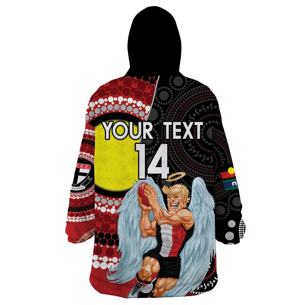 Custom AFL St Kilda NAIDOC Week Wearable Blanket Hoodie Keep The Fire Burning Indigenous Art