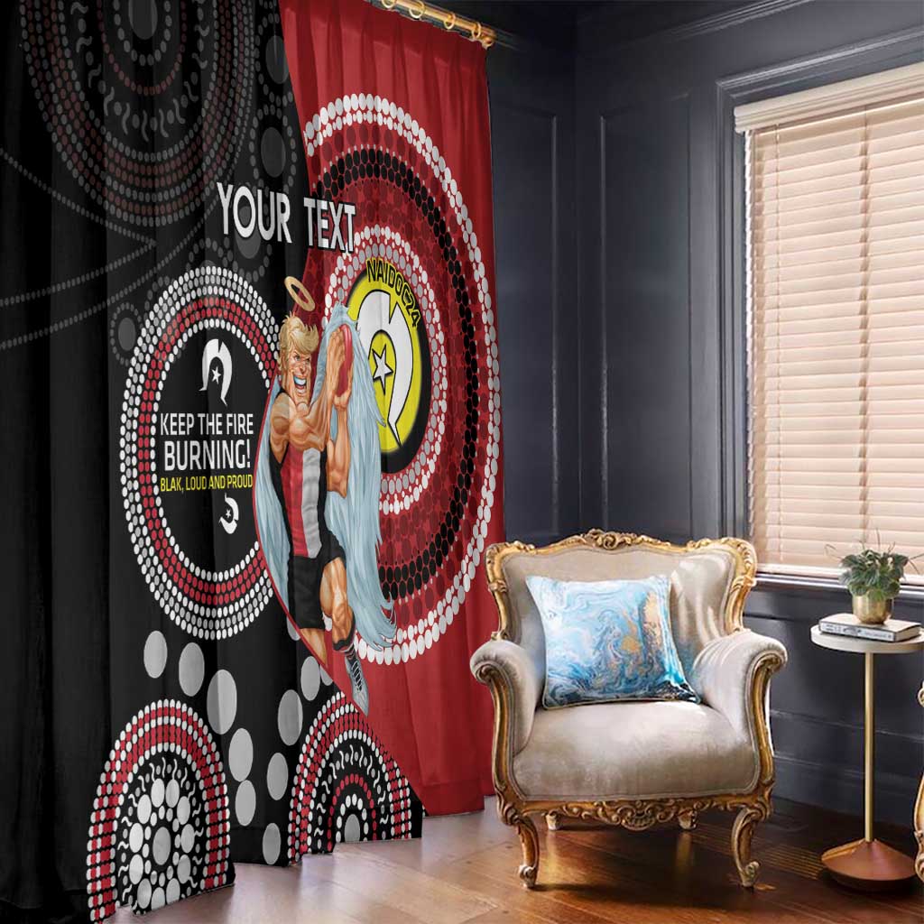Custom AFL St Kilda NAIDOC Week Window Curtain Keep The Fire Burning Indigenous Art