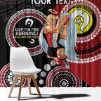 Custom AFL St Kilda NAIDOC Week Window Curtain Keep The Fire Burning Indigenous Art