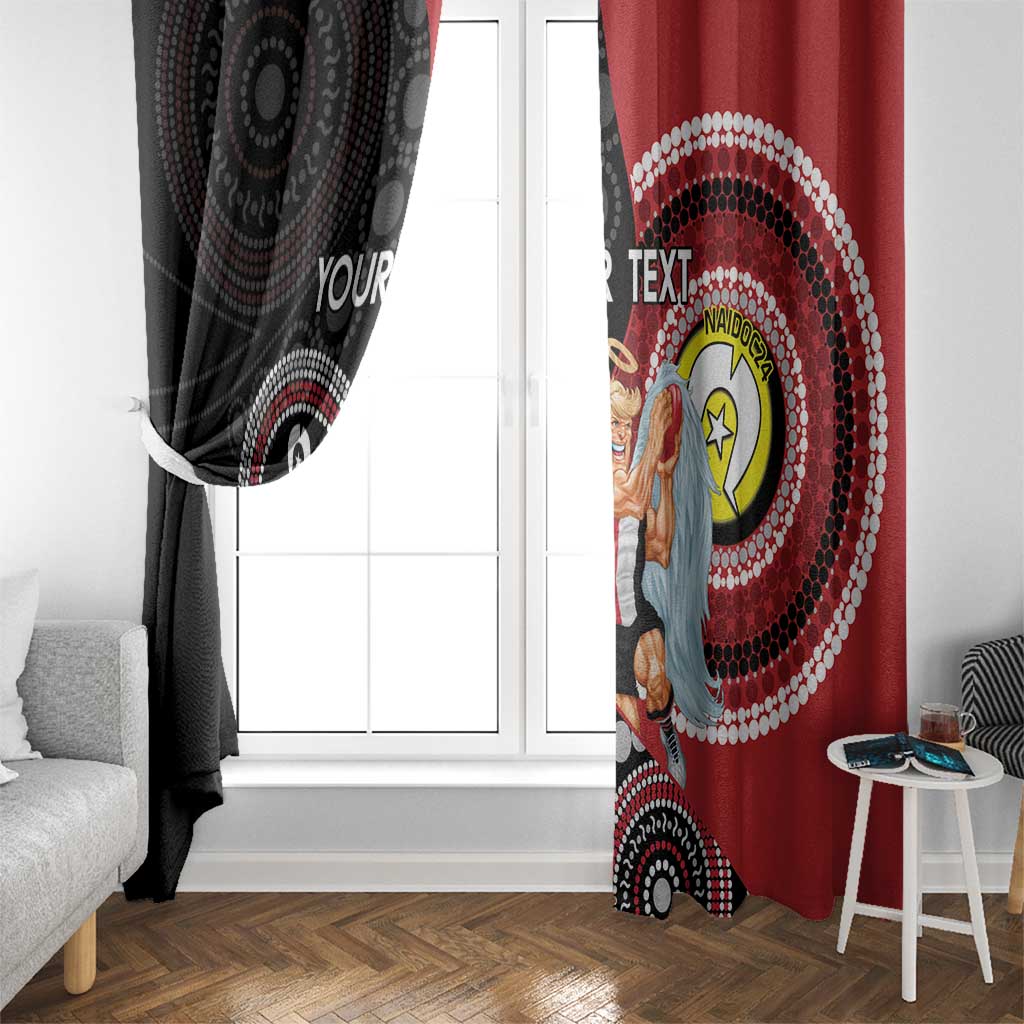 Custom AFL St Kilda NAIDOC Week Window Curtain Keep The Fire Burning Indigenous Art
