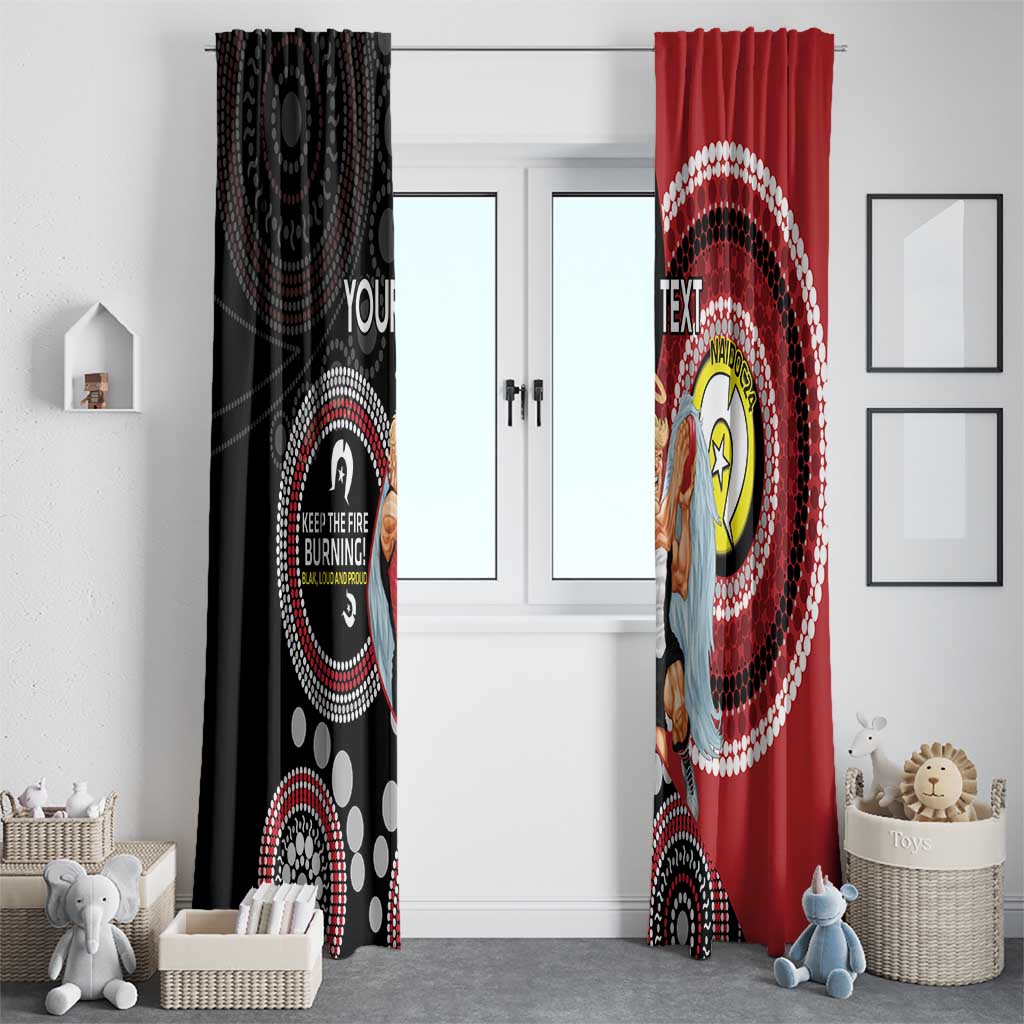 Custom AFL St Kilda NAIDOC Week Window Curtain Keep The Fire Burning Indigenous Art
