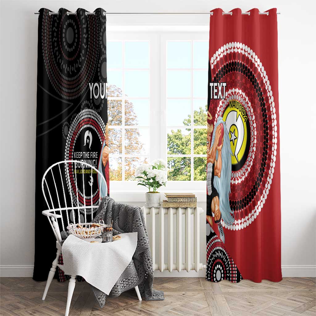 Custom AFL St Kilda NAIDOC Week Window Curtain Keep The Fire Burning Indigenous Art