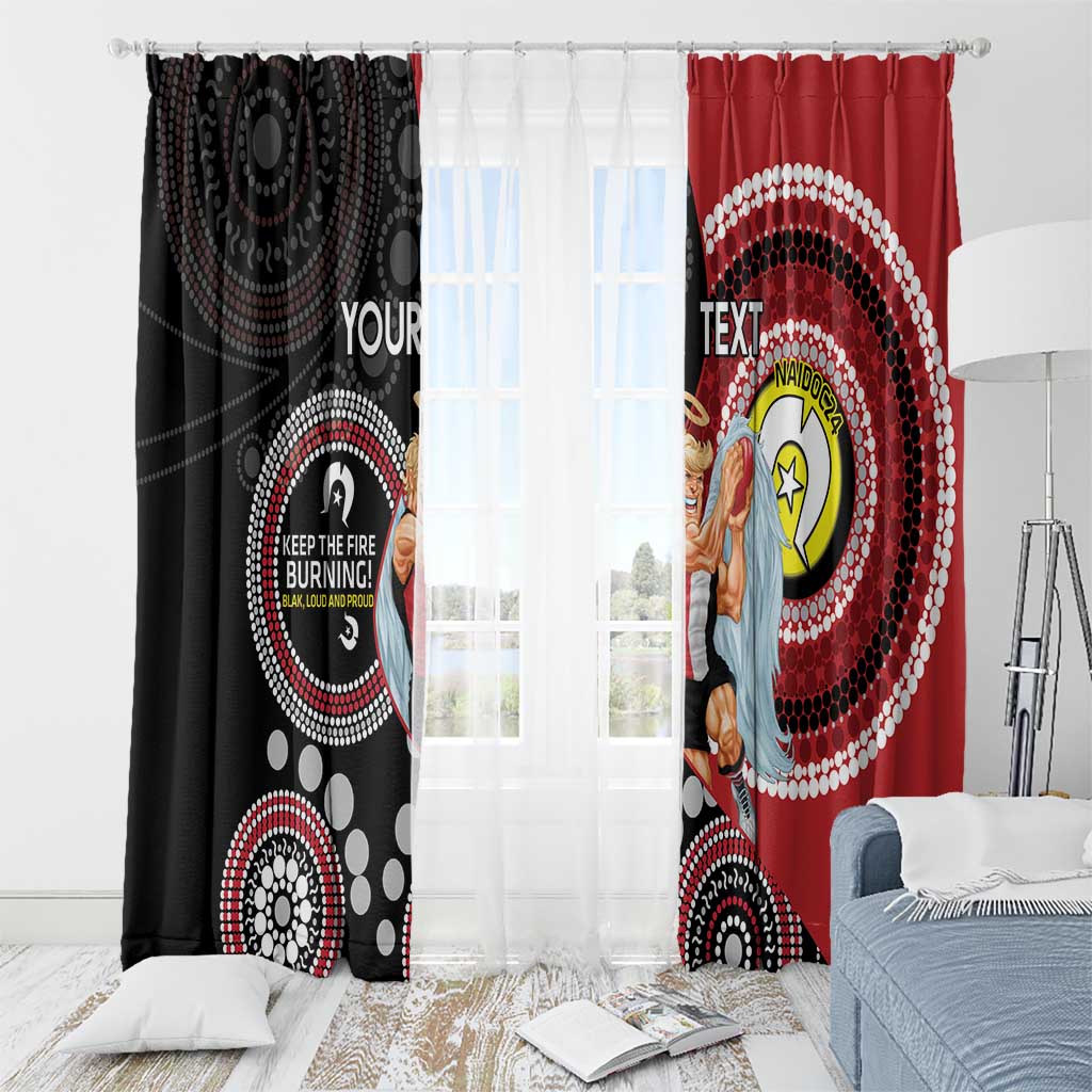 Custom AFL St Kilda NAIDOC Week Window Curtain Keep The Fire Burning Indigenous Art