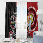Custom AFL St Kilda NAIDOC Week Window Curtain Keep The Fire Burning Indigenous Art