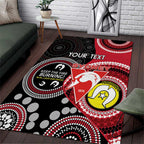 Custom AFL Swans NAIDOC Week Area Rug Keep The Fire Burning Indigenous Art