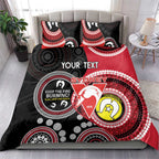 Custom AFL Swans NAIDOC Week Bedding Set Keep The Fire Burning Indigenous Art