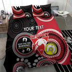 Custom AFL Swans NAIDOC Week Bedding Set Keep The Fire Burning Indigenous Art