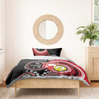 Custom AFL Swans NAIDOC Week Bedding Set Keep The Fire Burning Indigenous Art