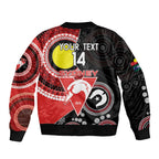 Custom AFL Swans NAIDOC Week Bomber Jacket Keep The Fire Burning Indigenous Art