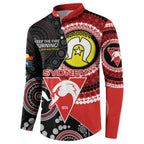 Custom AFL Swans NAIDOC Week Button Sweatshirt Keep The Fire Burning Indigenous Art