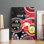 Custom AFL Swans NAIDOC Week Canvas Wall Art Keep The Fire Burning Indigenous Art