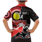 Custom AFL Swans NAIDOC Week Family Matching Mermaid Dress and Hawaiian Shirt Keep The Fire Burning Indigenous Art